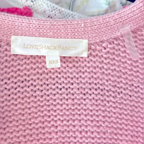 Loveshackfancy Camden Duster Sweater Jacket XS S - Picture 3 of 9